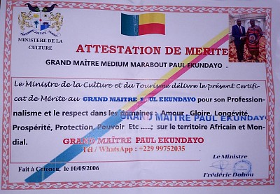 MARABOUT SERIEUX ET HONNÊTE : +22999752035